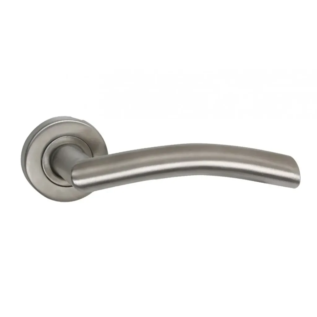 Poignée à Courbure Simple en Acier Inoxydable pour Porte en Acier