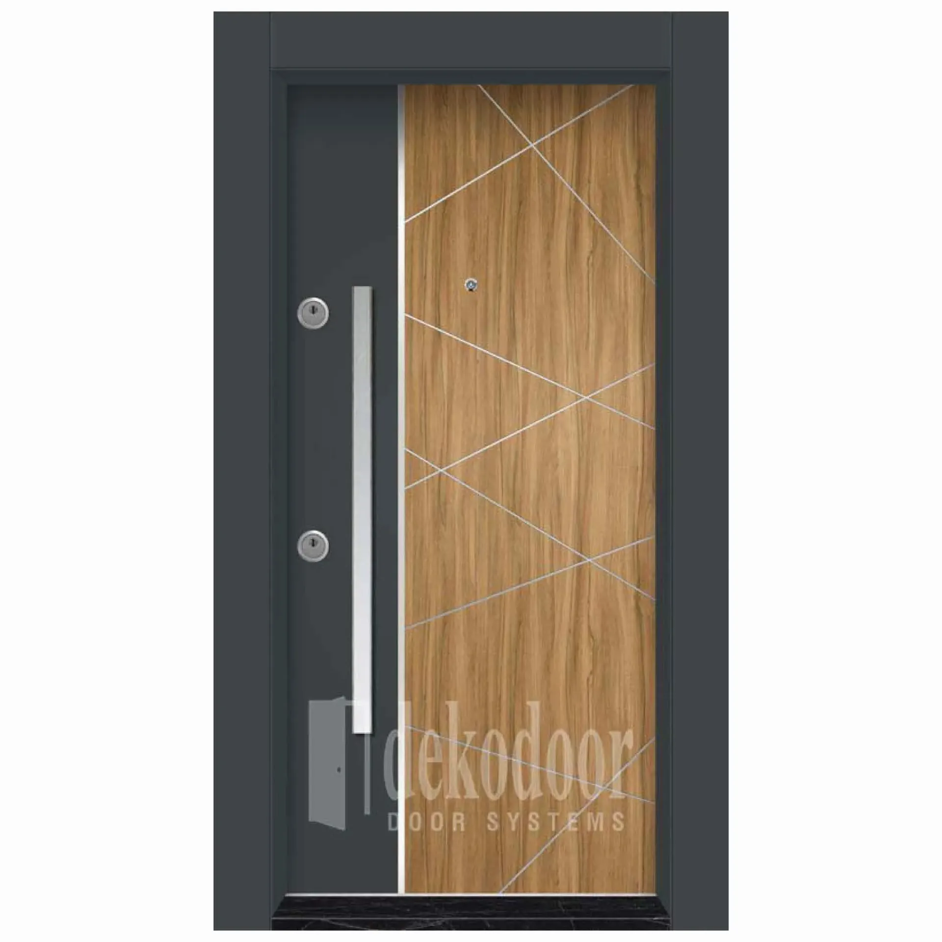 Composite Dual Color Rustic Door DK-4015