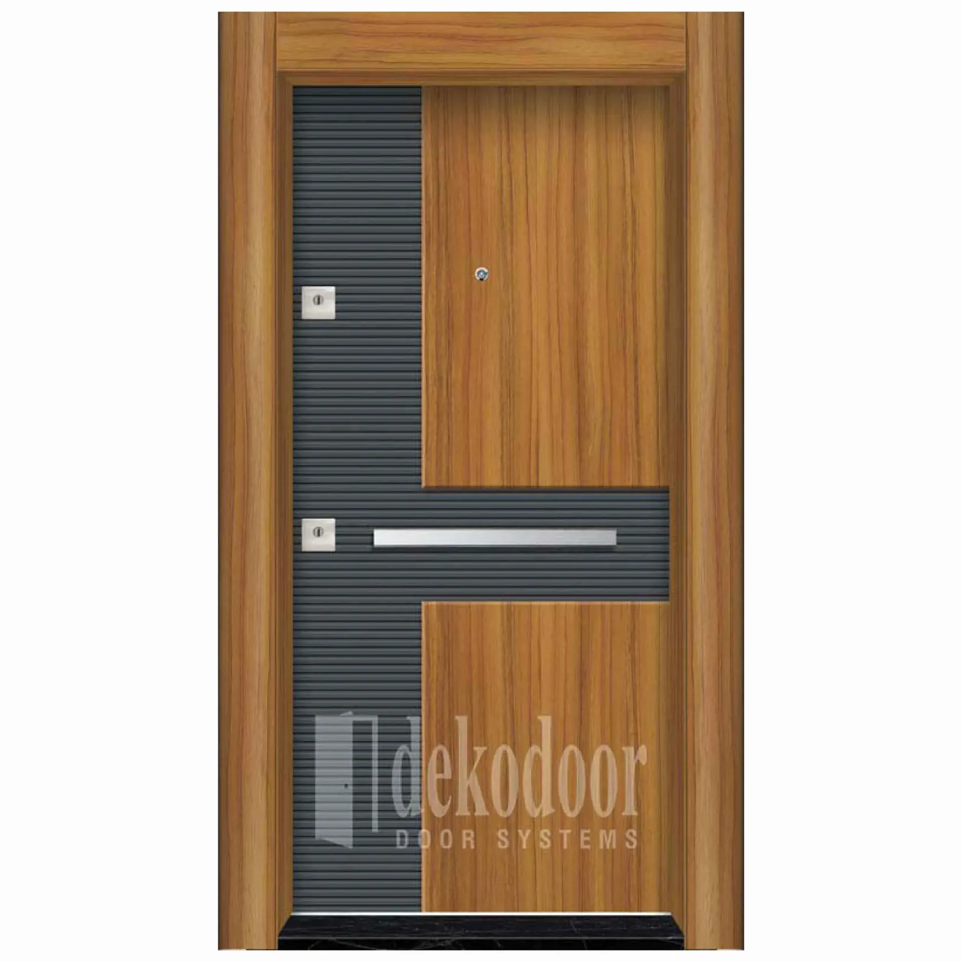 باب PVC ريفي ثنائي اللون DK-3004