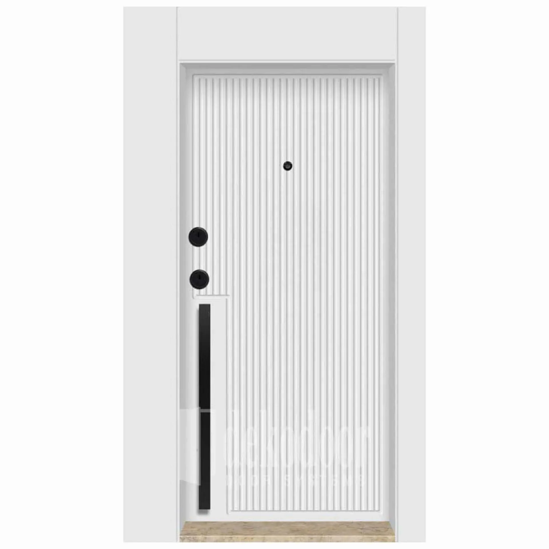 Porte PVC Rustique Blanche DK-3016