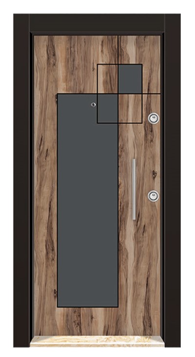 Double color Laminox Steel Door DRL 1723